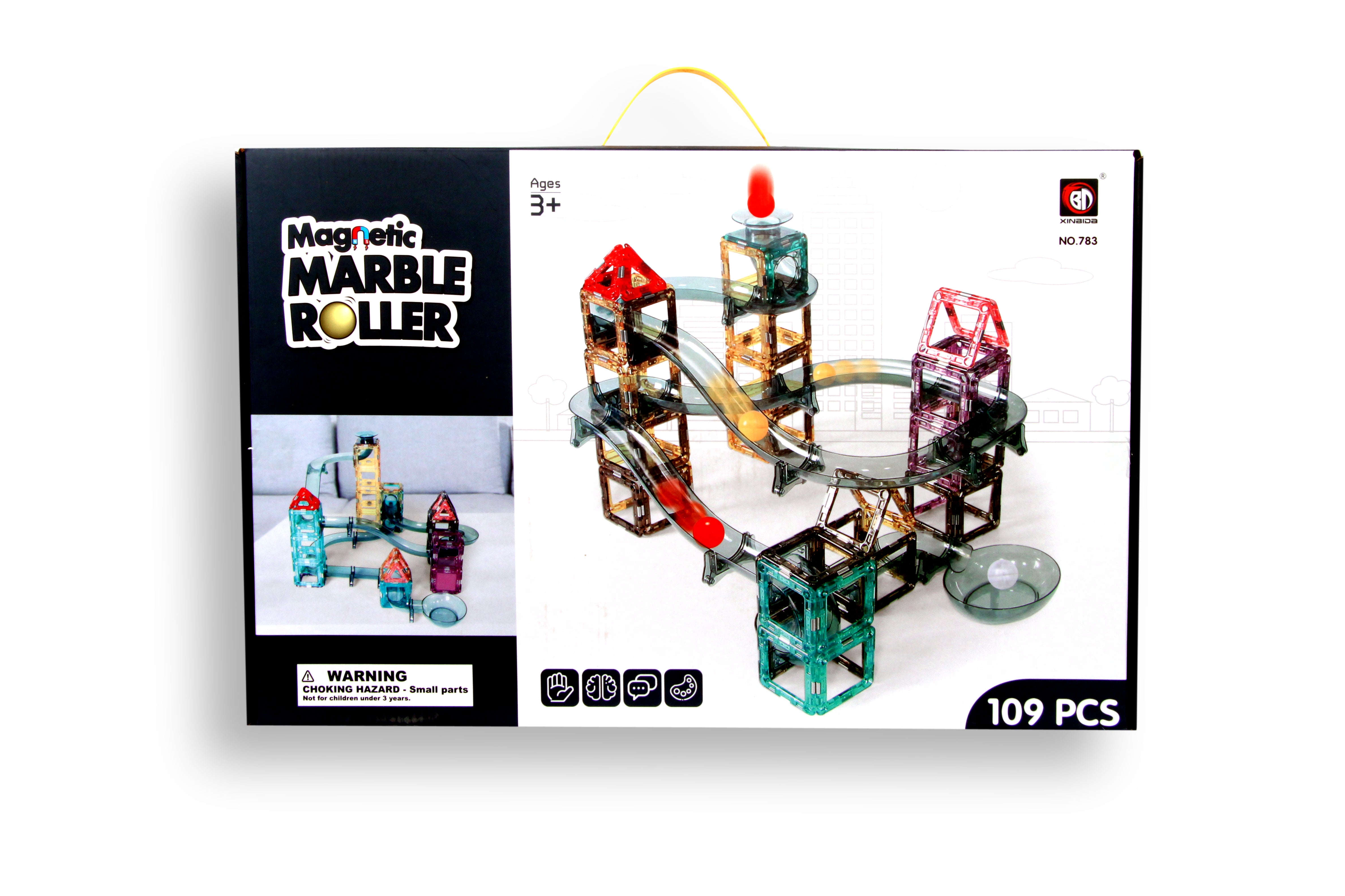 Magnetic Marble Roller - 109 pcs Building Blocks