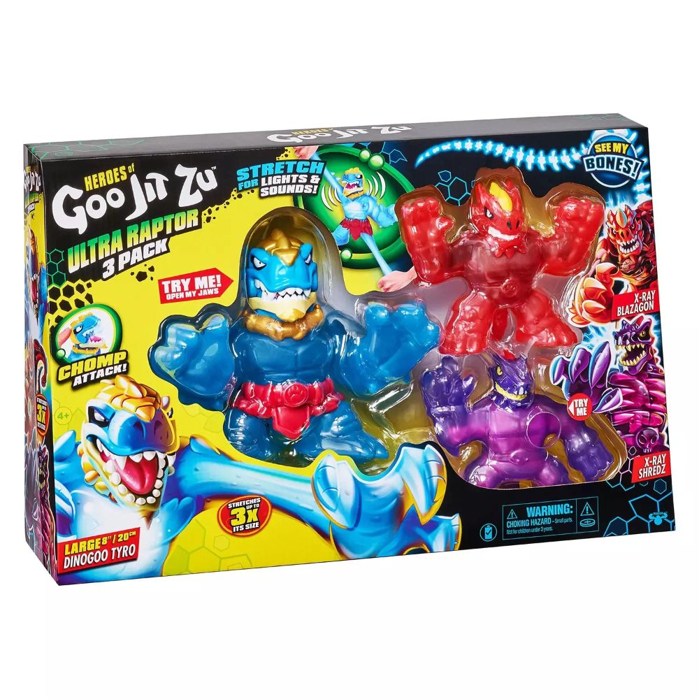 Goo Jit Zu - Ultra Raptor Dino 3 Pack