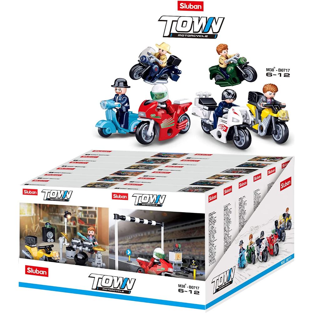 Sluban - Town Motorcyle Display Box 398 pcs