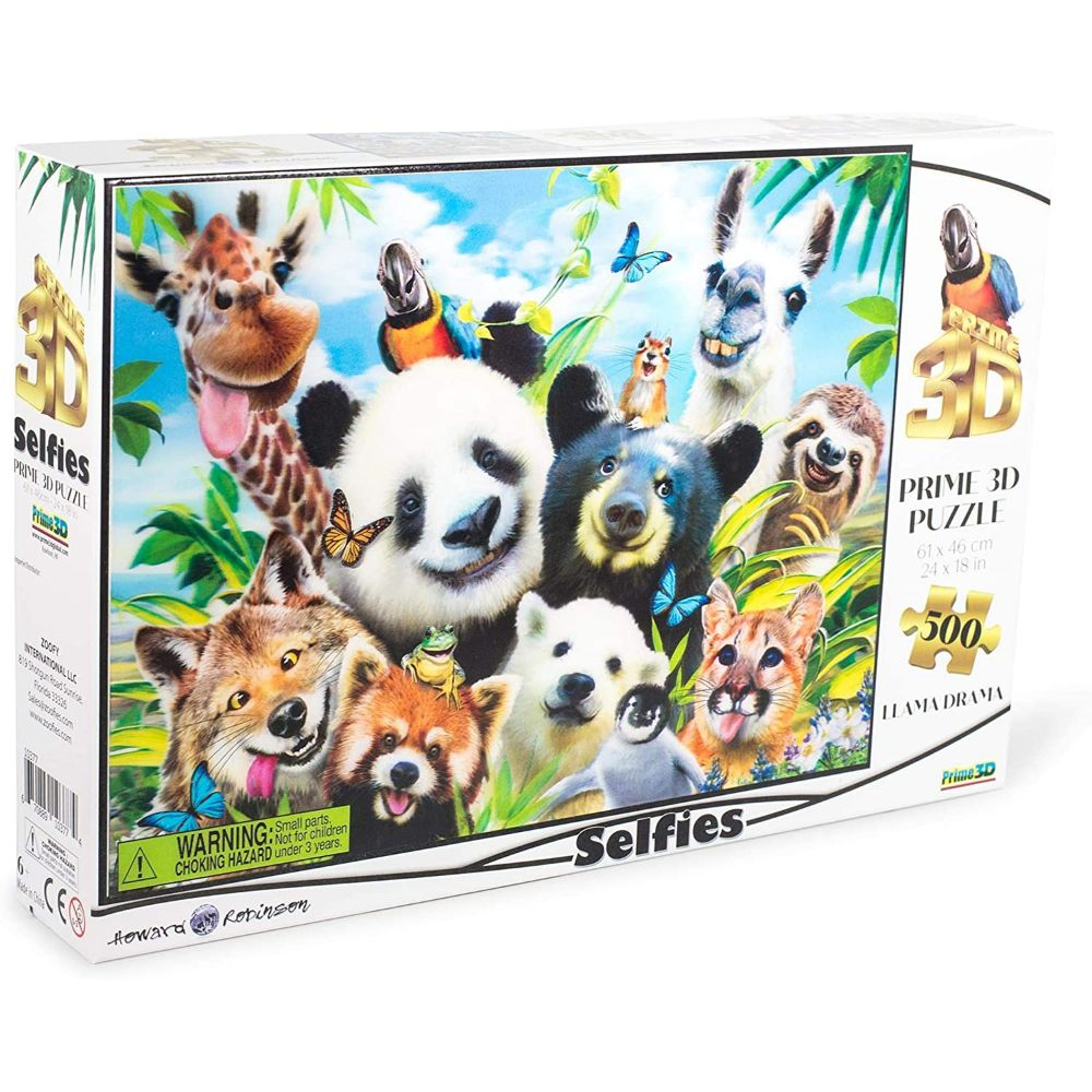 Prime 3D Selfies Llama Drama Selfie Puzzle (500 Pieces)