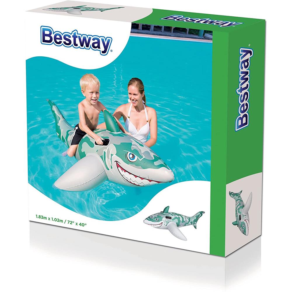 Bestway Army Shark Inflatable Rider Toy  Image#1