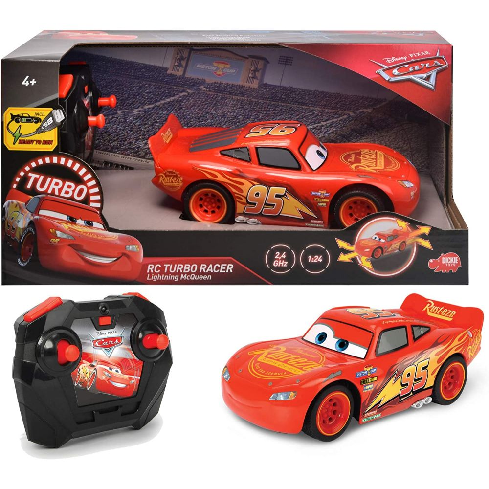 Dickie RC Cars 3 Lightning McQueen Turbo Racer