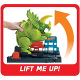Hot Wheels Triceratops Play Set Launcher Vehicle, Giant Dinosaur Nemesis  Image#3