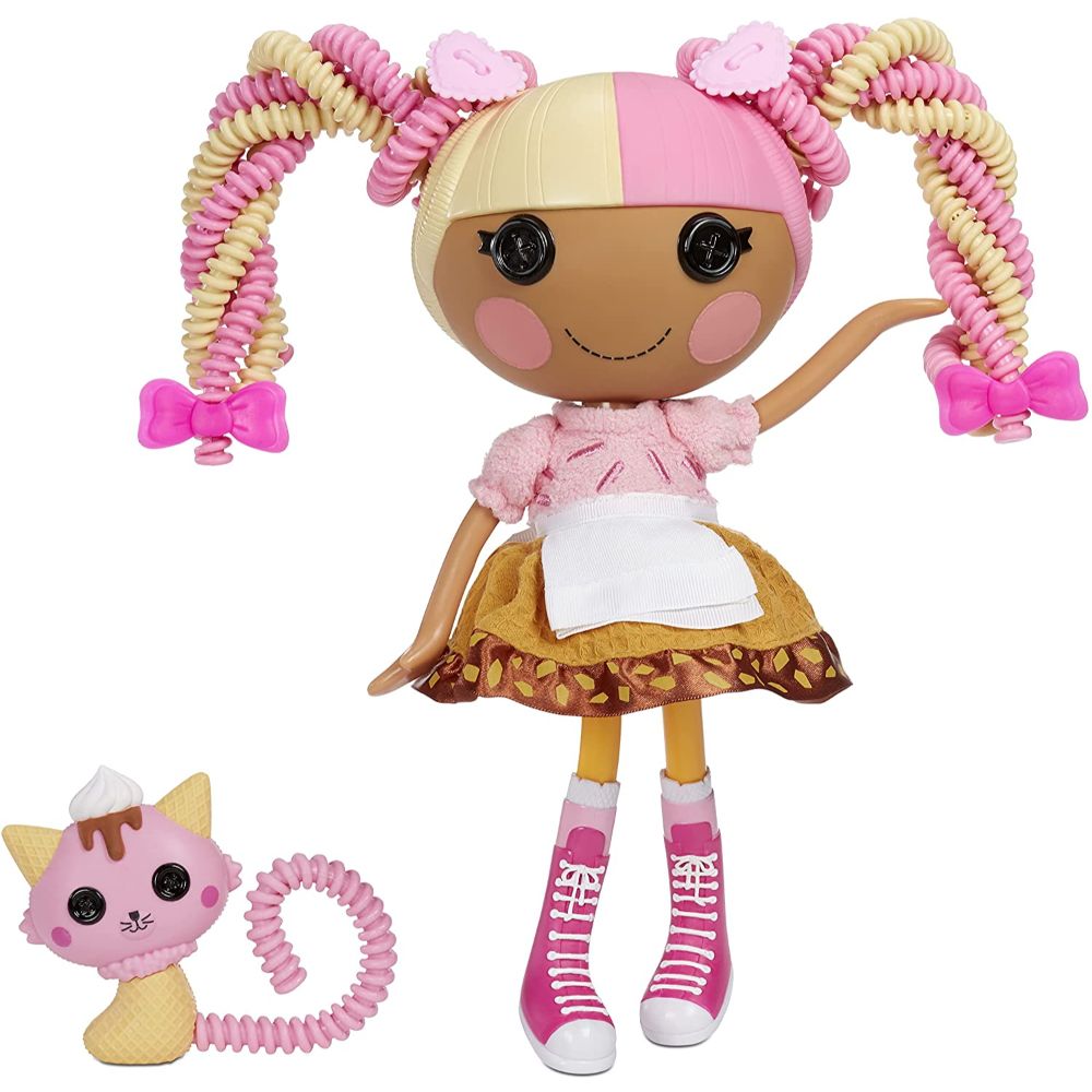 Lalaloopsy Silly Hair Doll - Scoops Waffle Cone with Pet Cat