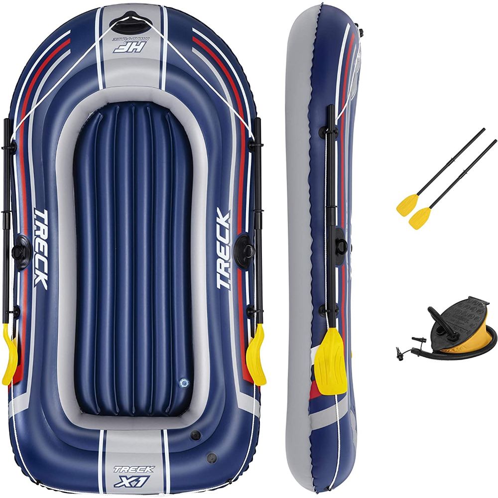 Bestway 7'6" x 48" / 2.28m x 1.21m Treck X1 Set Boats, Blue