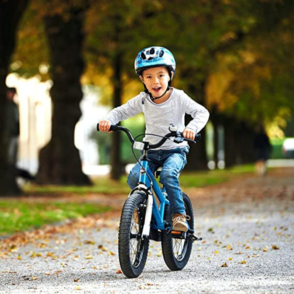 RoyalBaby Kids Bike Freestyle Bicycle 18 with Kickstand Child's Bike, Blue