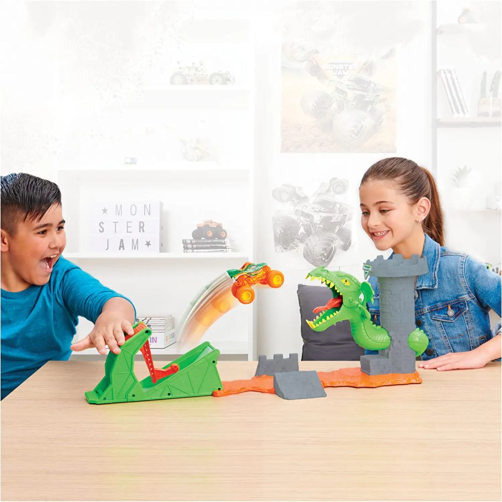 Monster Jam 1:64 Dueling Dragon Stunt Playset