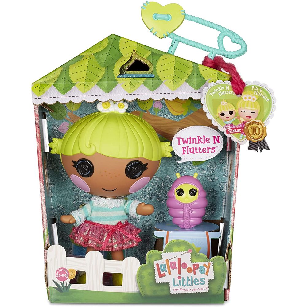 Lalaloopsy Littles Doll- Twinkle N. Flutters and Pet Baby Firefly