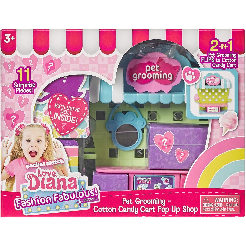 Love Diana 3.5" Doll & Pet Grooming Playset