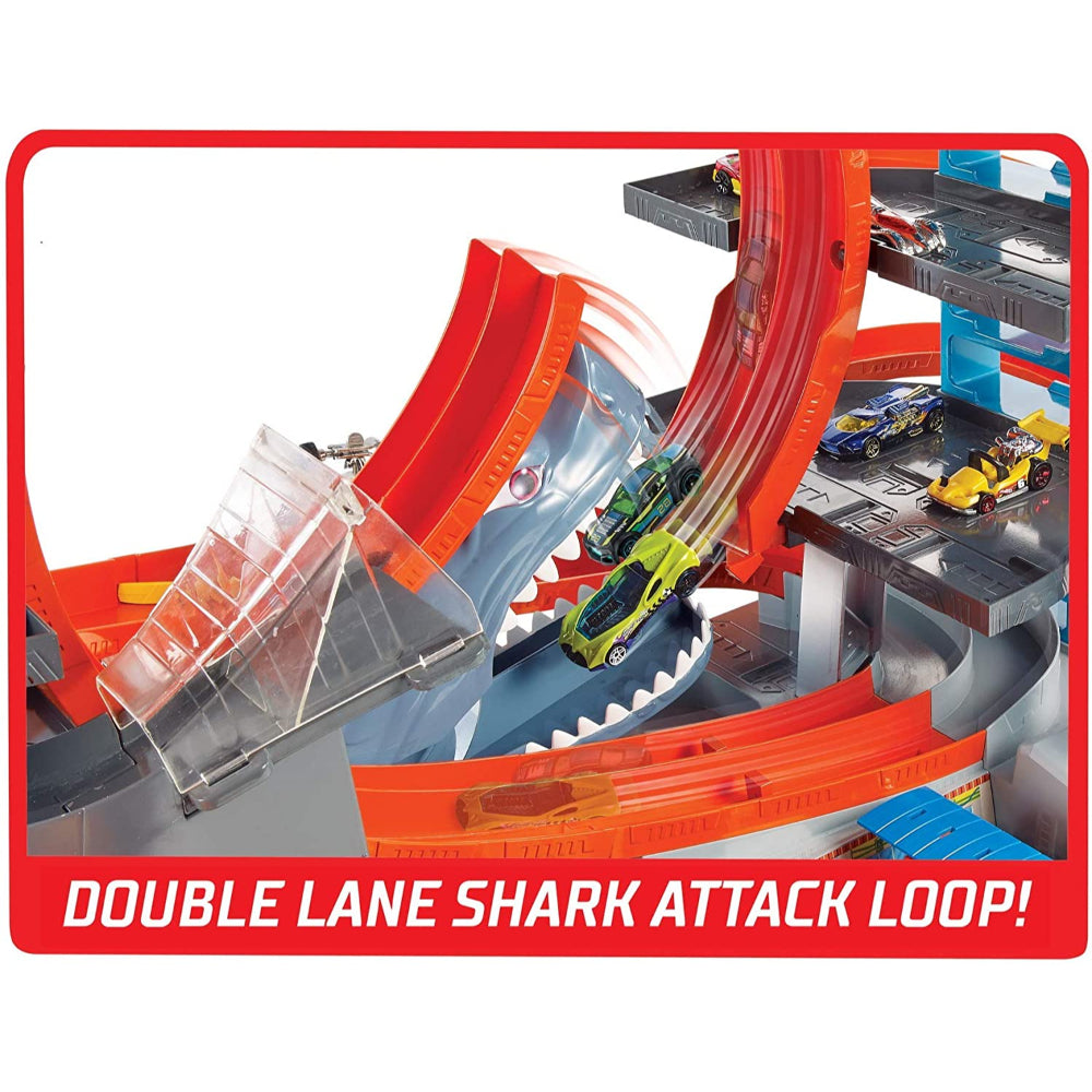 Hot Wheels  City Garage with Loops and Shark, Connectable Play Set  Image#6