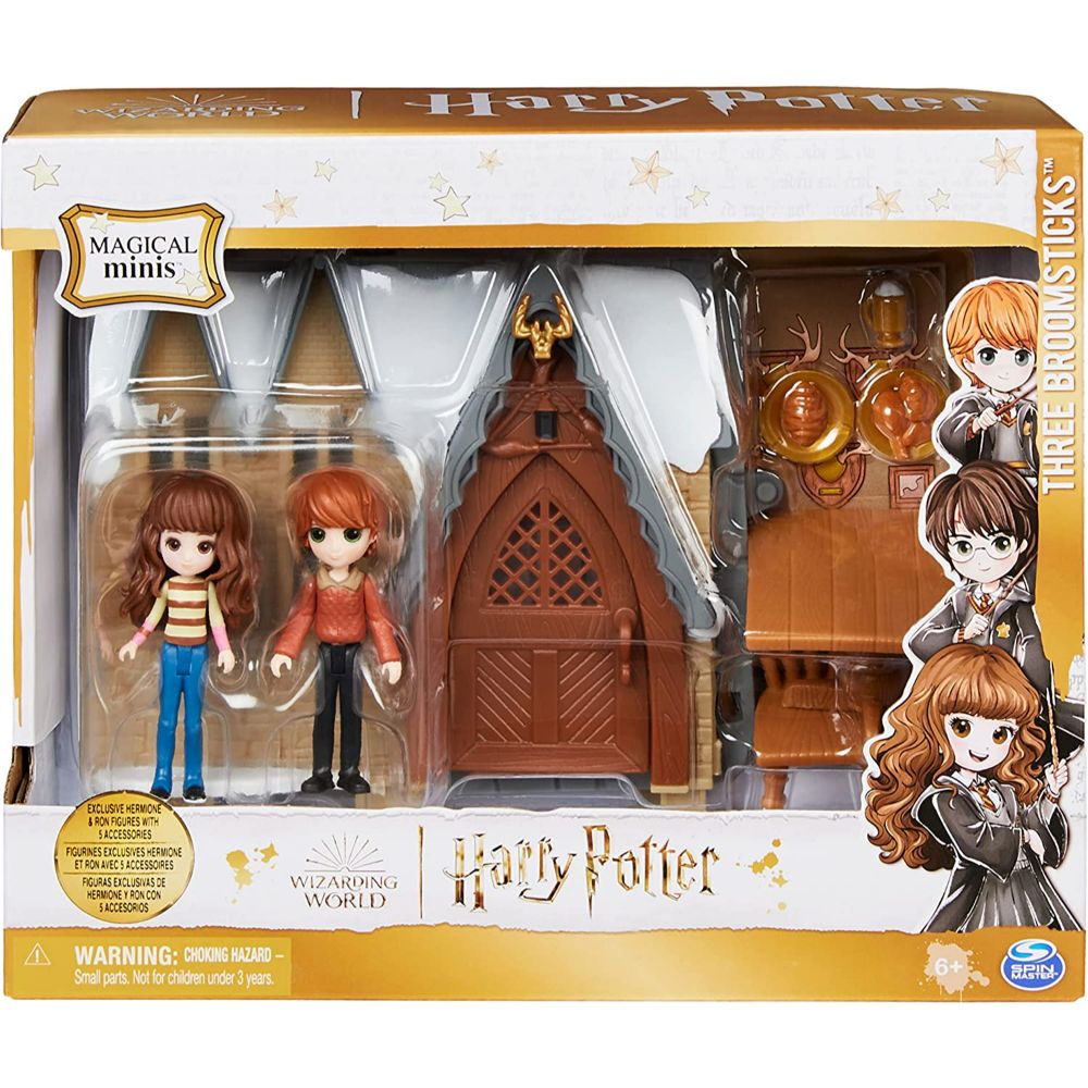 Harry Potter Wizarding World Magical Mini Three Broomsticks Playset-Ron & H