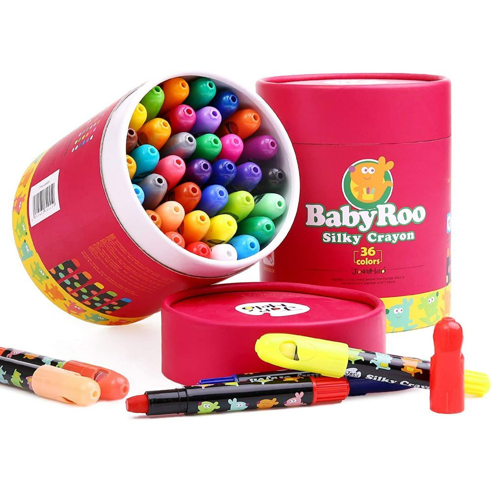 Jar Melo 24 Colors Jumbo Crayons for Toddlers, Twistable Crayons Non Toxic Washable Crayons, Easy to Hold Silky Large Crayons