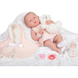 JC Toys - La New Born Baby Doll in Pink Outfit & Accessories