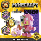 Treasure X - Minecraft Nether Portal Mine and Craft Character and Mini Mob