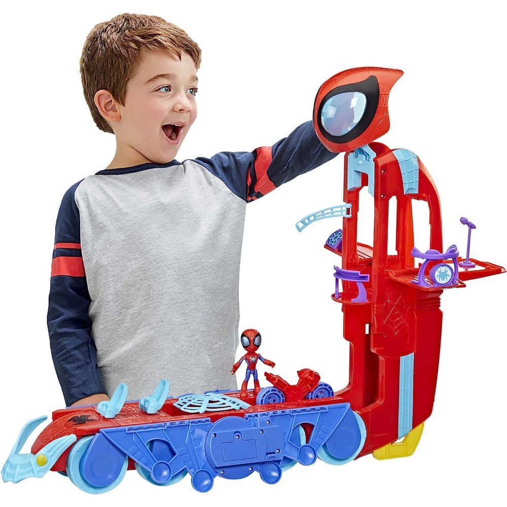 Marvel - Spidey and His Amazing Friends Spider Crawl-R 2-in-1 Headquarters Playset