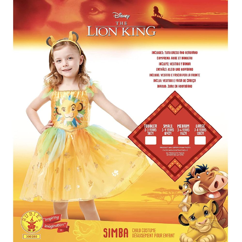 Rubies Disney Simba Tutu Dress Small Toys4me