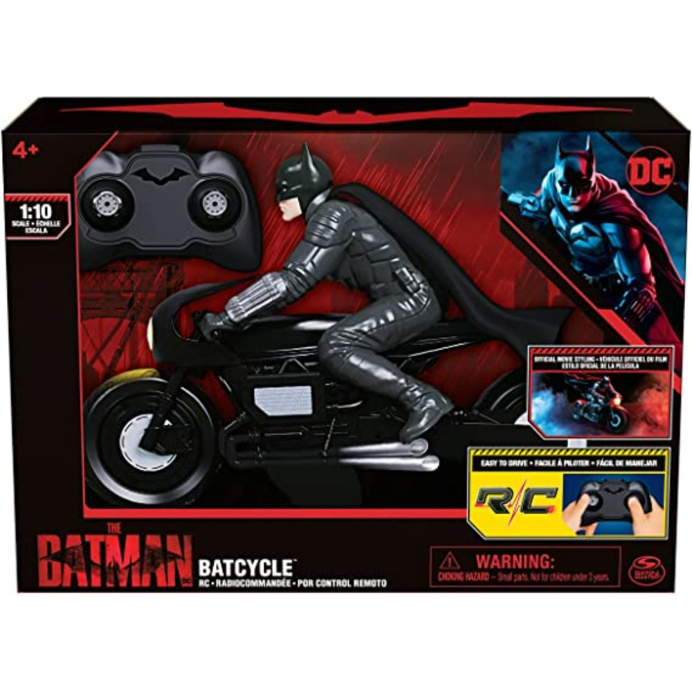 DC Comics , The Batman Batcycle RC with Batman Rider Action Figure