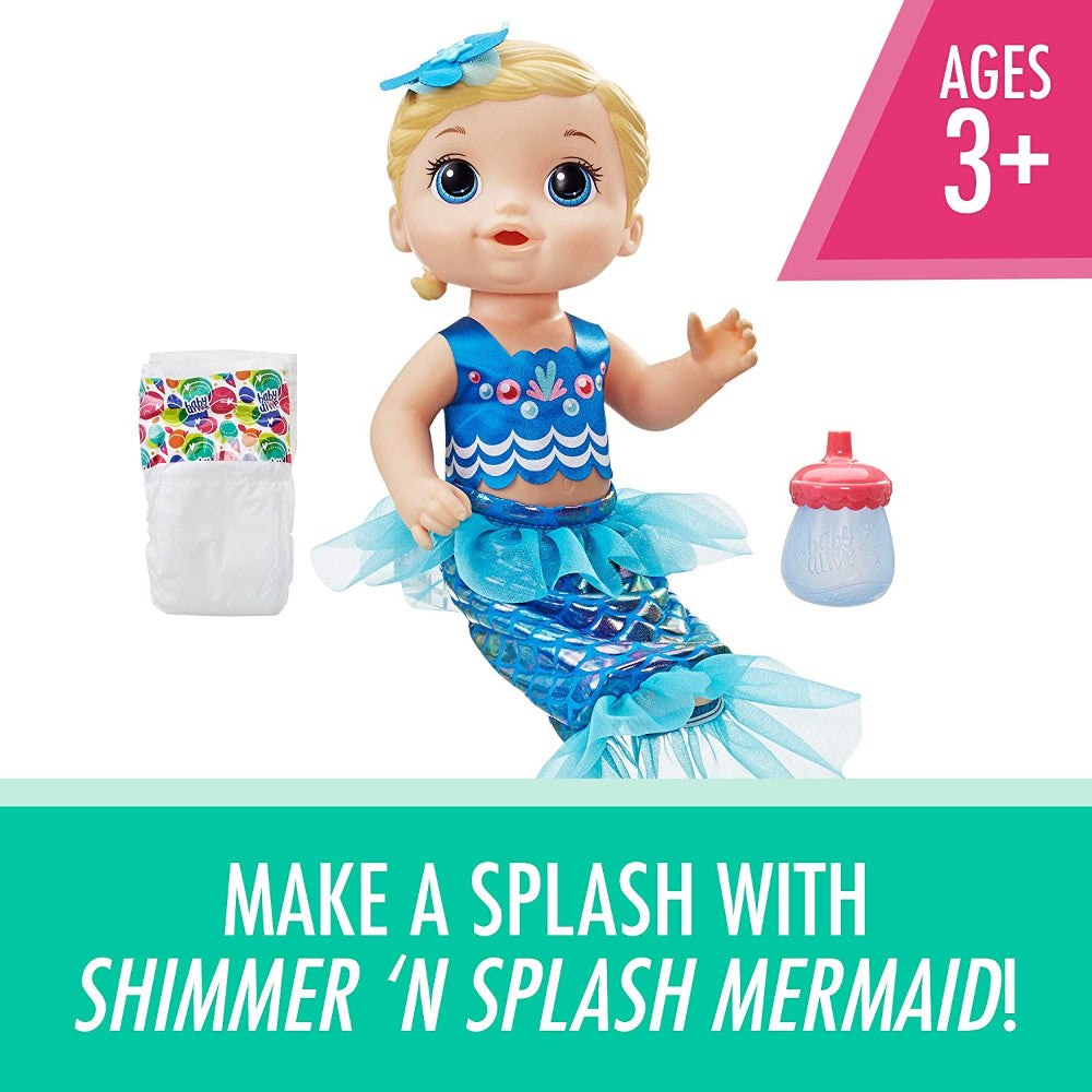 Baby Alive Shimmer N Splash Mermaid Bld Hair  Image#3