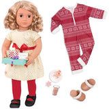 Our Generation Deluxe Doll w/Dress & Red Bow – Noelle