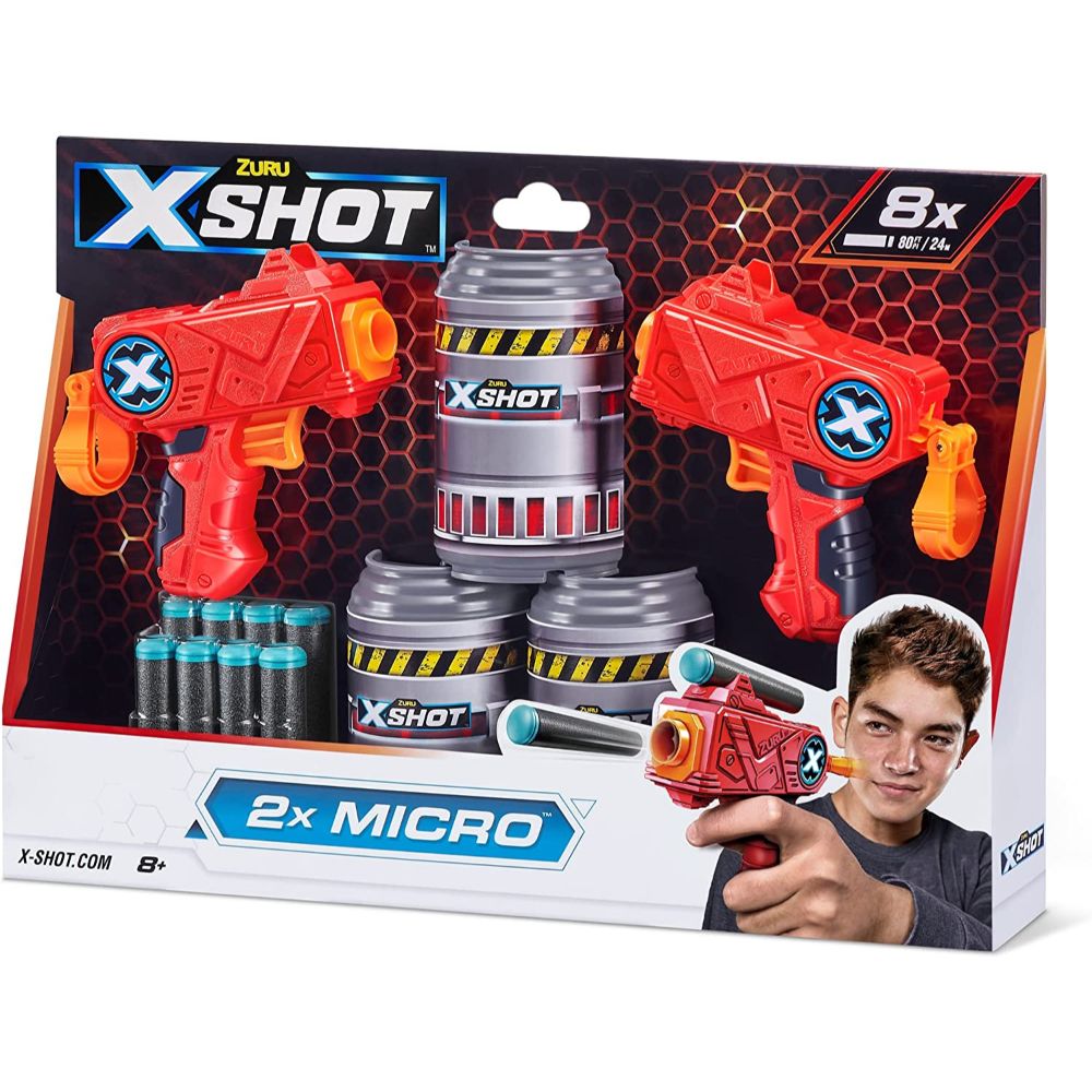 X-Shot - Double Micro Blasters w/ Target Cans