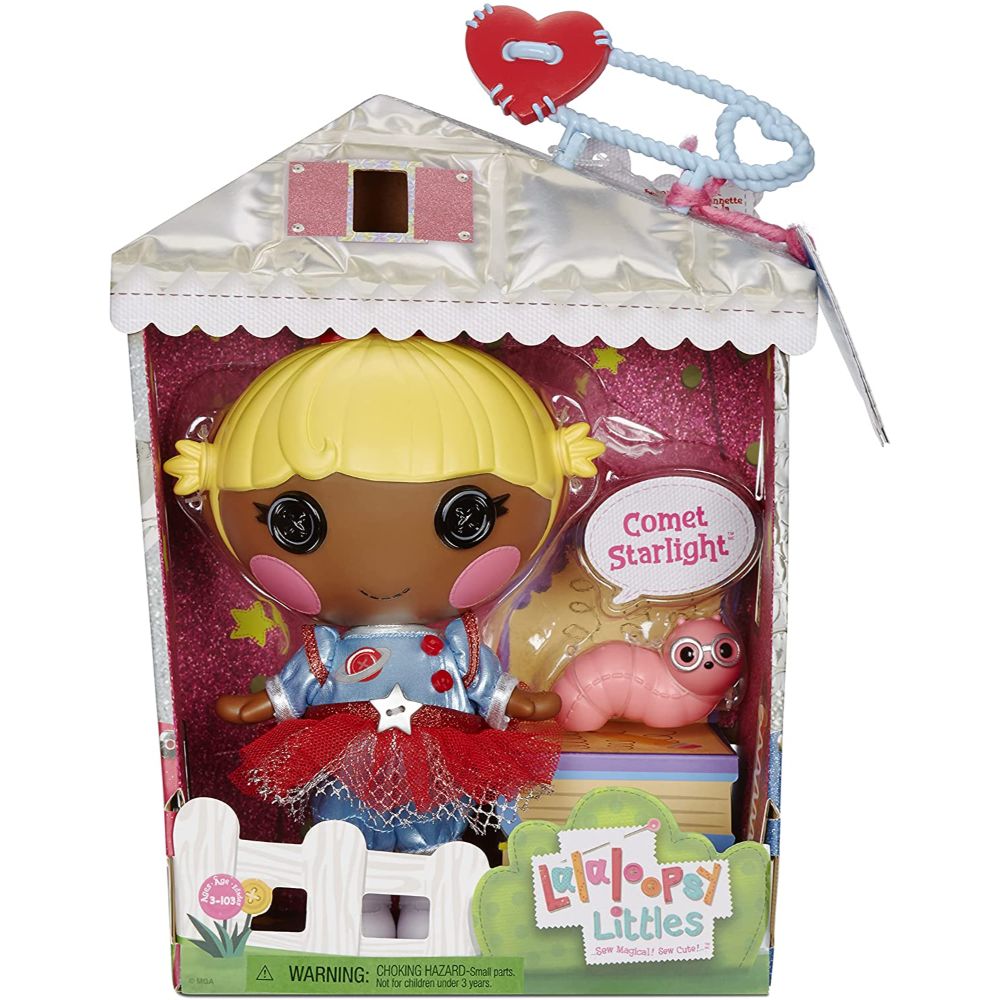 Lalaloopsy Littles Doll- Comet Starlight & Pet Bookworm
