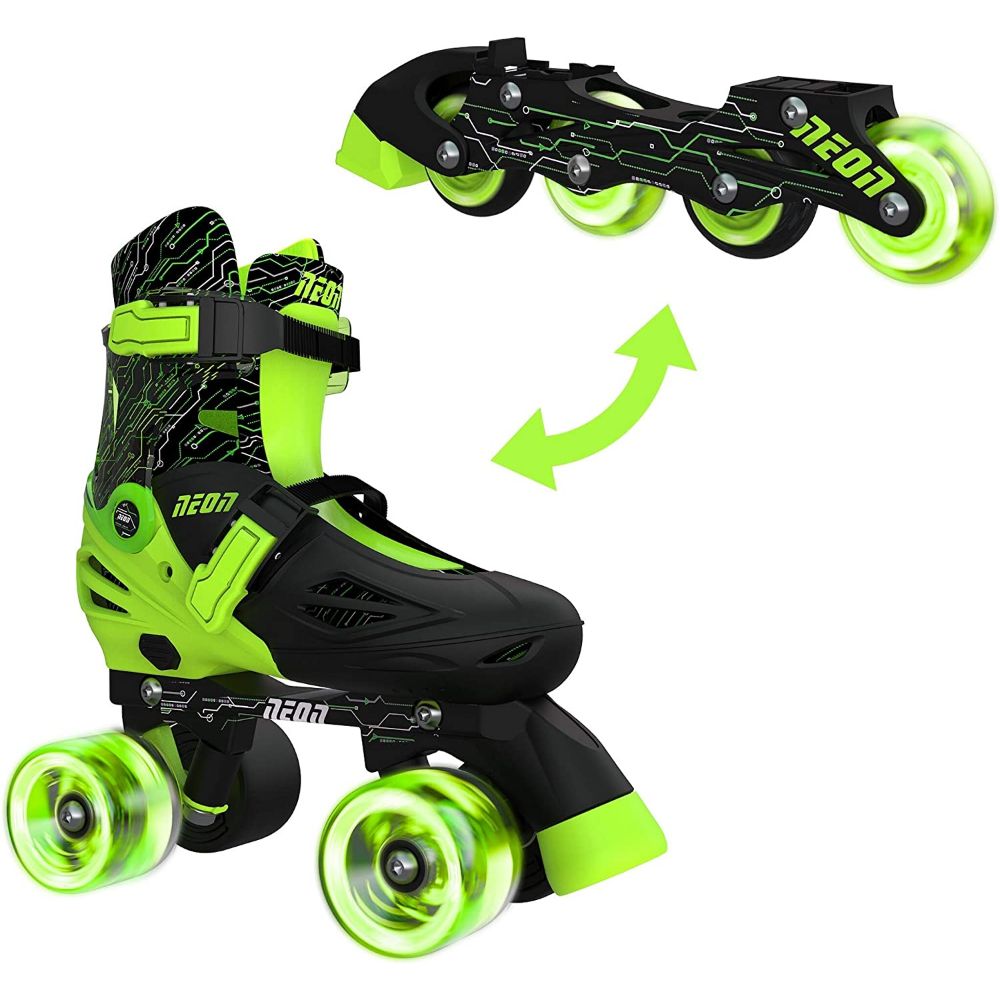 Y-volution Neon Combo Skates (SIZE 34-37) Green