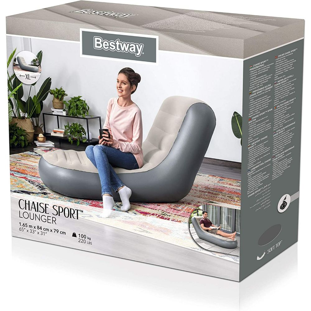 Bestway Chase Sport Lounger 65 X 33 31 / 1.65cm X 84 cm X 79cm
