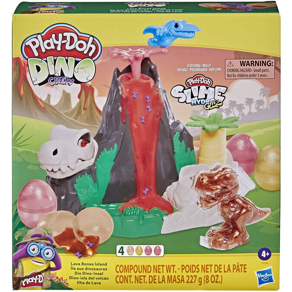 Play-Doh Slime Dino Crew Lava Bones Island Volcano