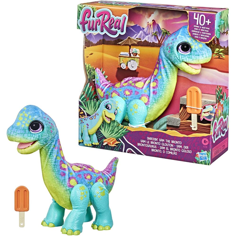 Furreal Snackin’ Sam The Bronto Interactive Animatronic Plush Toy