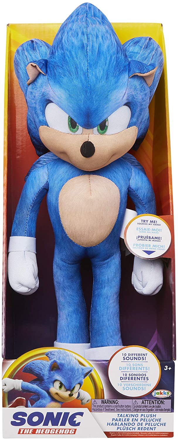 Sonic The Hedgehog 13 Inch Talking Sonic Plush  Image#2