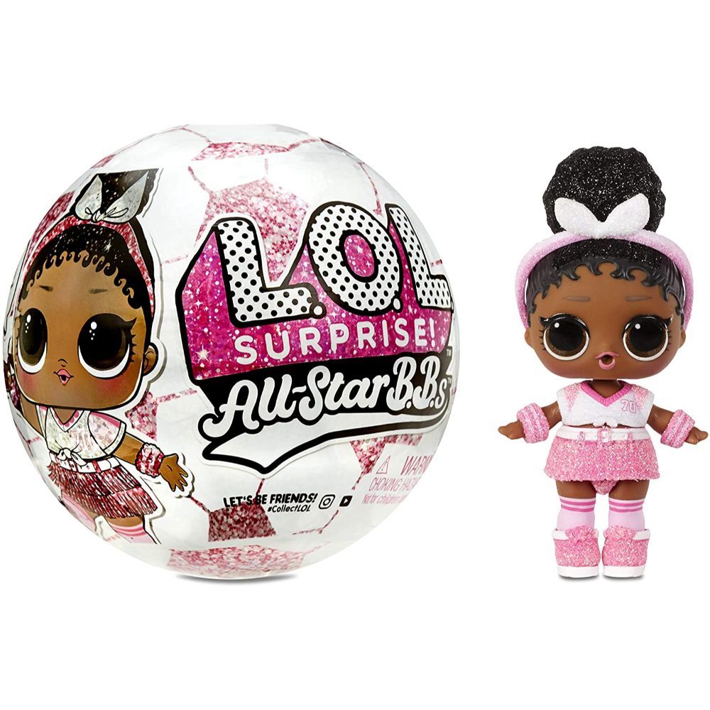 LOL Surprise All-Star B.B.s Sports Series 3 Soccer Team Sparkly Dolls with 8 Surprises, Accessories, Surprise Doll