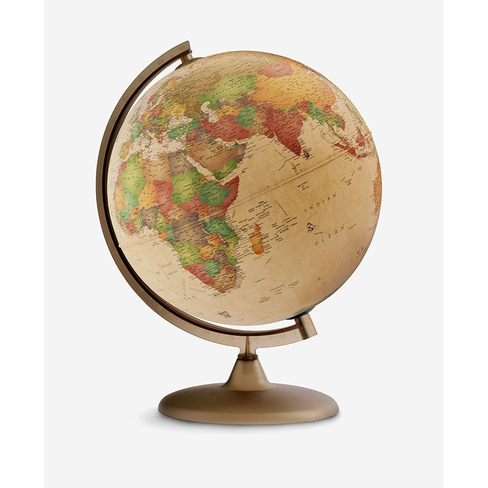Tecnodidattica - Discovery Illuminated And Revolving Globe 12"/30cm Diameter Antique Style