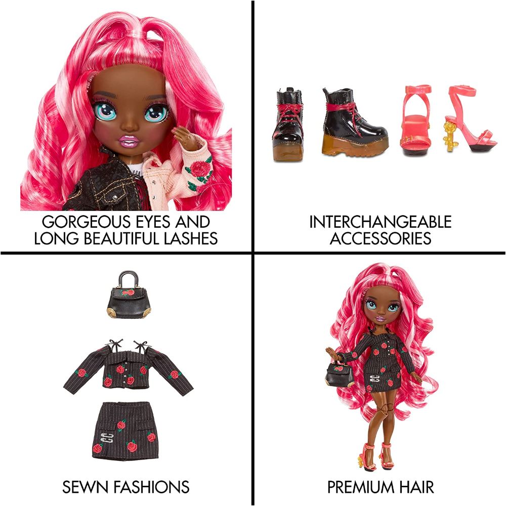 Rainbow High Series 3 Daria Roselyn Fashion Doll â€“ Rose (Pinkish Red)