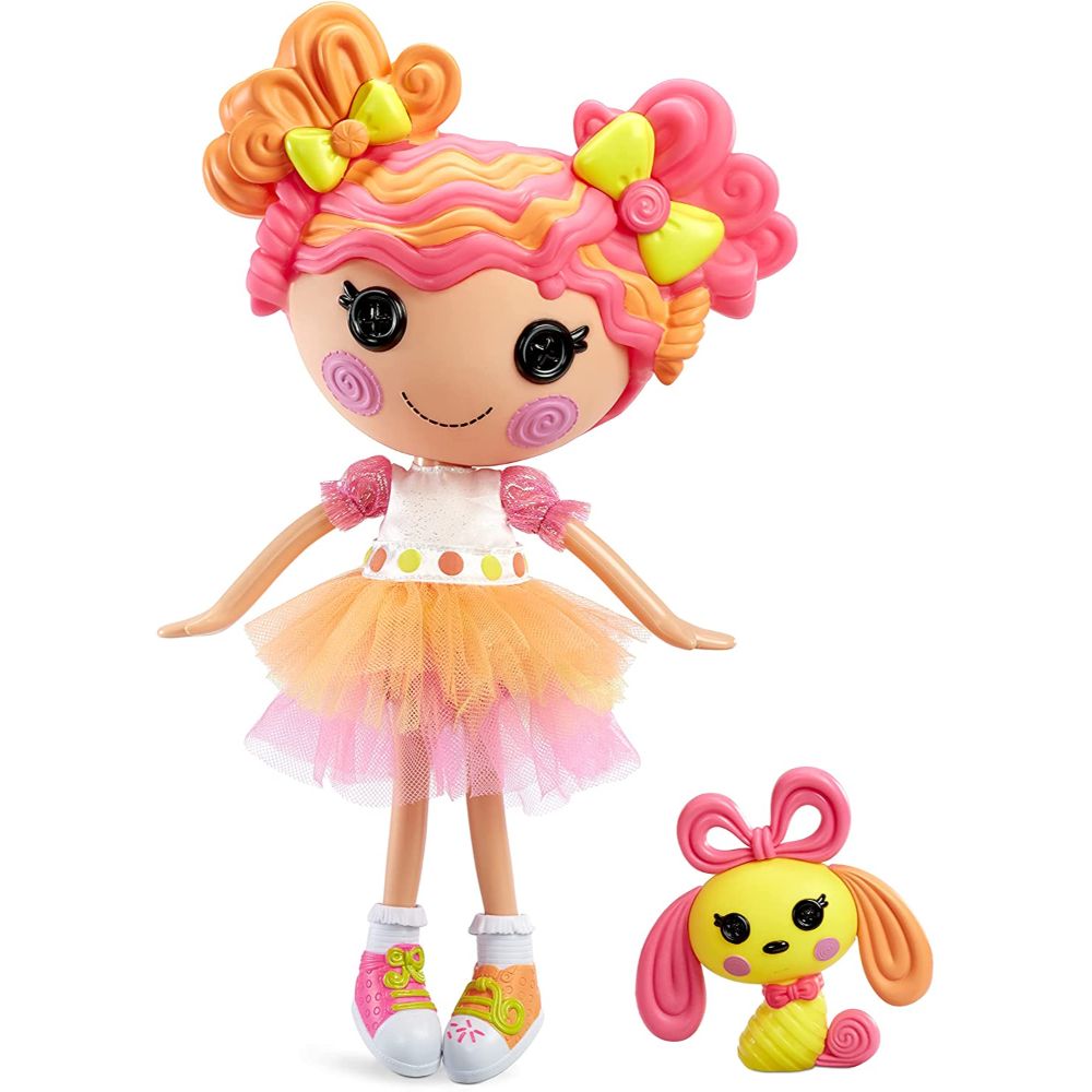 Lalaloopsy Doll- Sweetie Candy Ribbon & Pet Puppy, 13" Taffy Candy