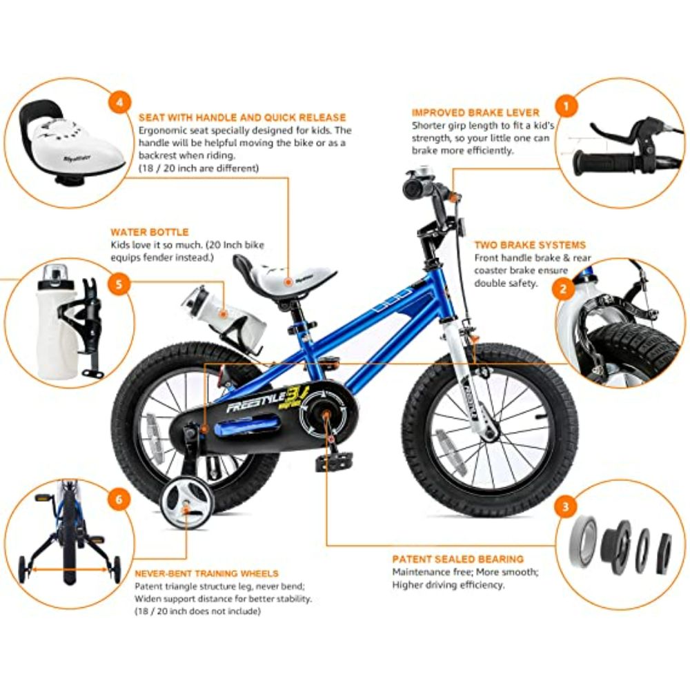 royalbaby kinderfahrrad 18 zoll RoyalBaby Kids Bike Freestyle Bicycle 18 with Kickstand Child's Bike, – Toys4me