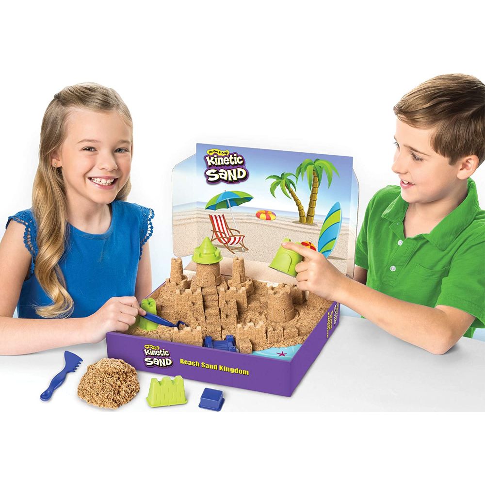 Kinetic Sand Beach Sand Kingdom Playset with 3lbs of Beach Sand Kinetic Sand Beach Sand Kingdom Playset with 3lbs of Beach Sand
