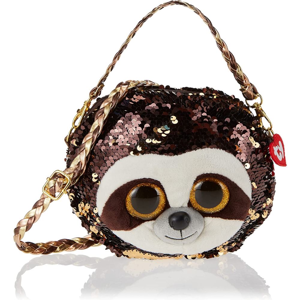 TY Fashion  Sequin Dangler Brown Purse
