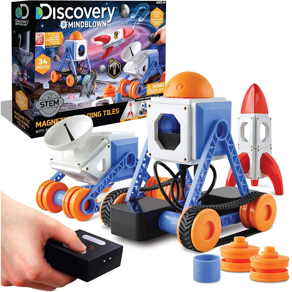 Discovery Customizable Magnetic Building Tiles with Remote Control