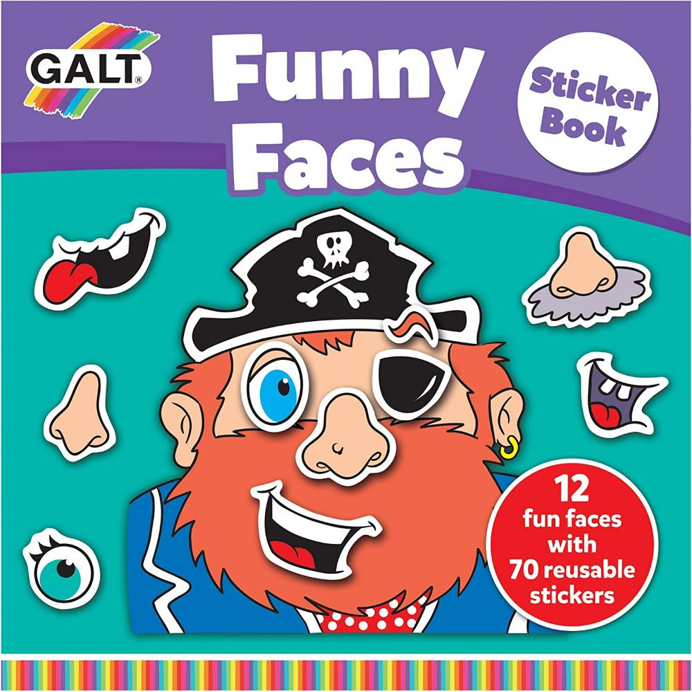 Galt Funny Faces Sticker Book Galt Funny Faces Sticker Book
