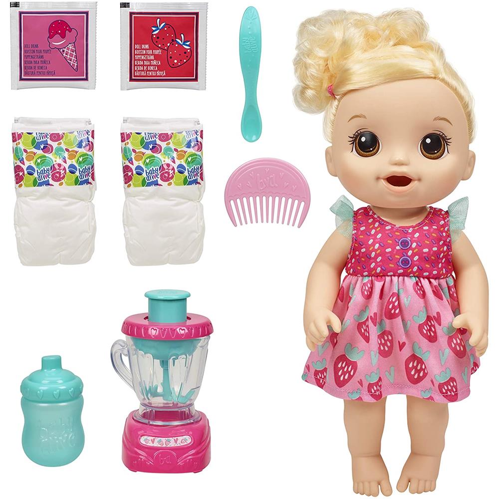 Baby Alive Magical Mixer Baby Doll Strawberry Shake with Blender Accessories  Image#1