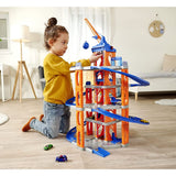 Majorette Motor Lift Center + 5 Cars, Multicolored