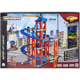 Majorette Motor Lift Center + 5 Cars, Multicolored