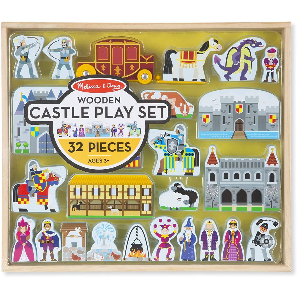 Melissa and doug wooden castle discount