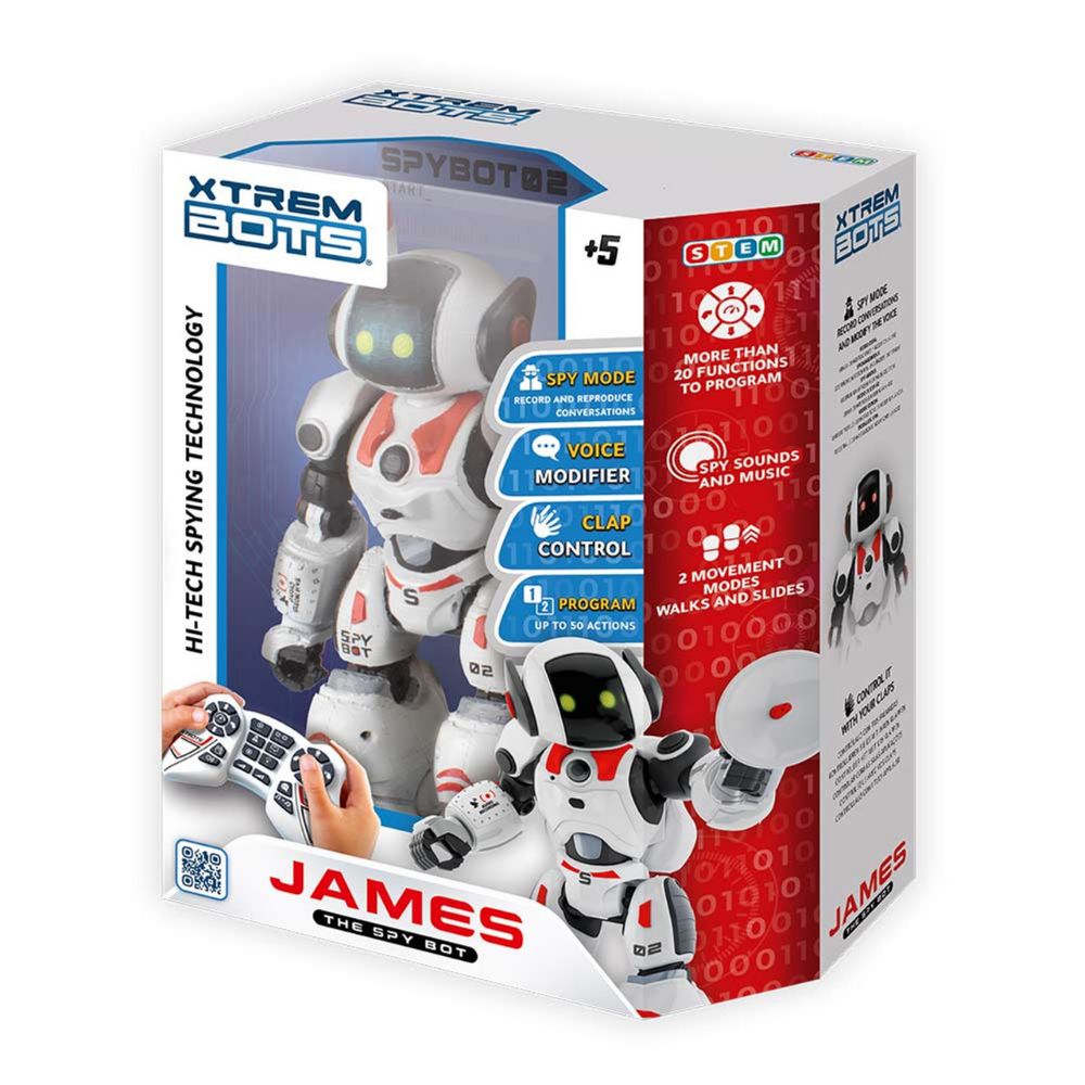 Xtrem Bots James The Spy Bot Remote Controlled Robot