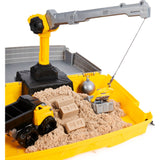 Kinetic Sand, Construction Site Folding Sandbox Playset with Vehicle and 2lbs Kinetic Sand