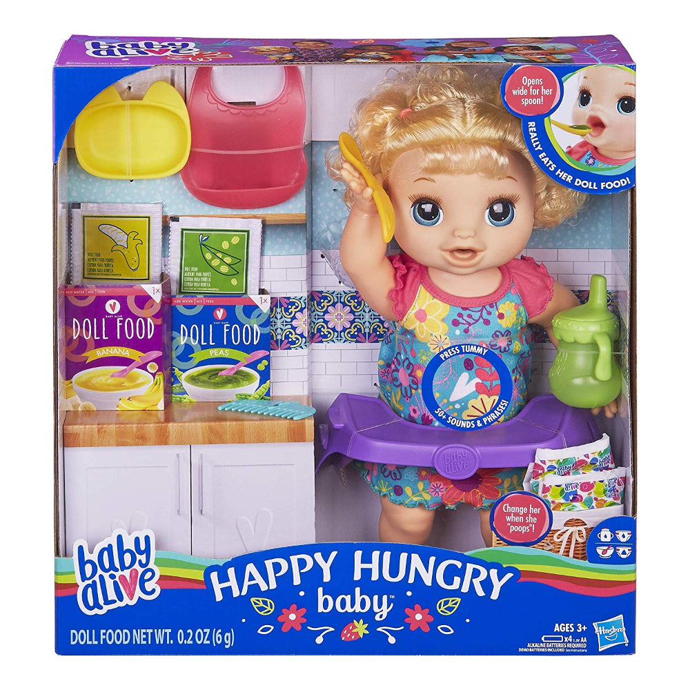 Baby Alive Happy Hungry Baby Blonde Curly Hair – Toys4me