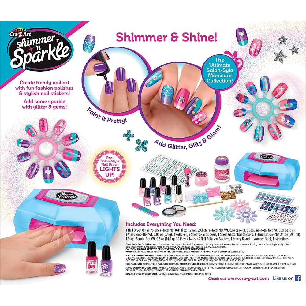 Shimmer N Sparkle - Ultimate Glitter Nail Designer Set
