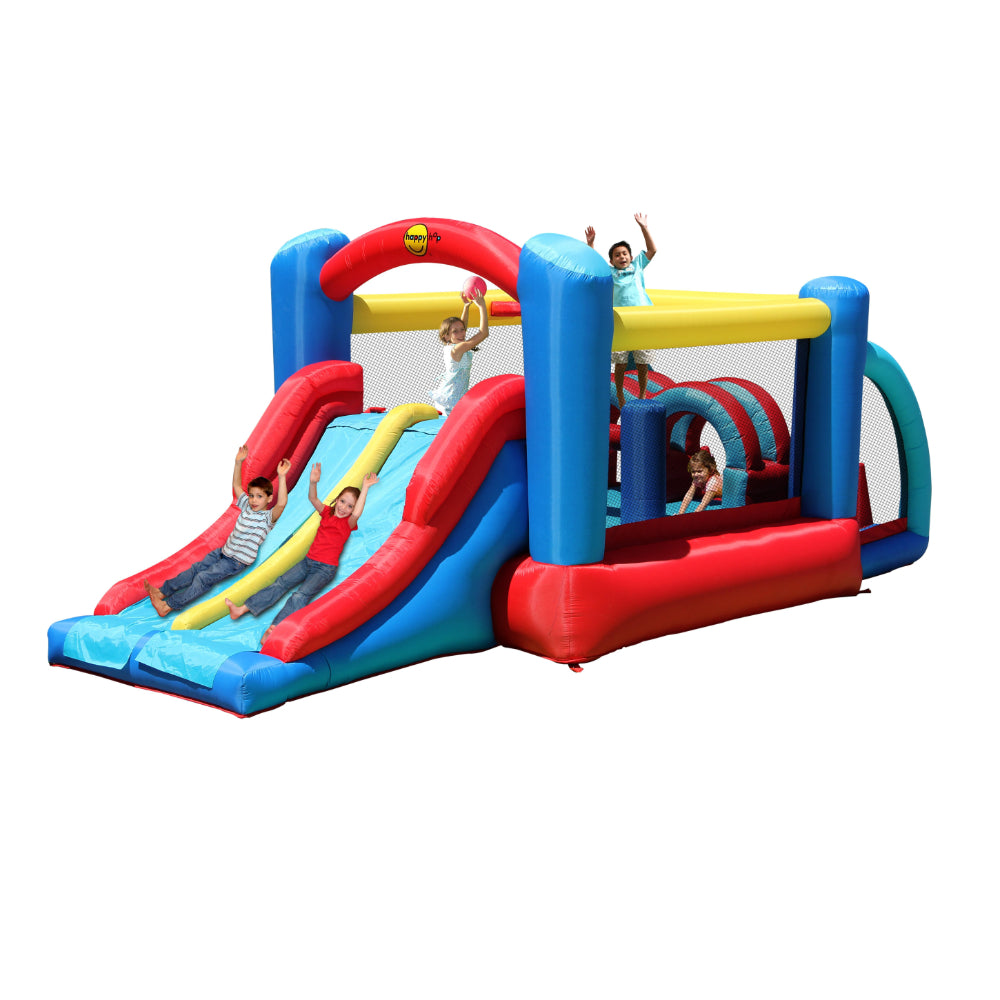 Happy Hop 17ft Racing Fun Obstacle Course Bouncy Castle  Image#1