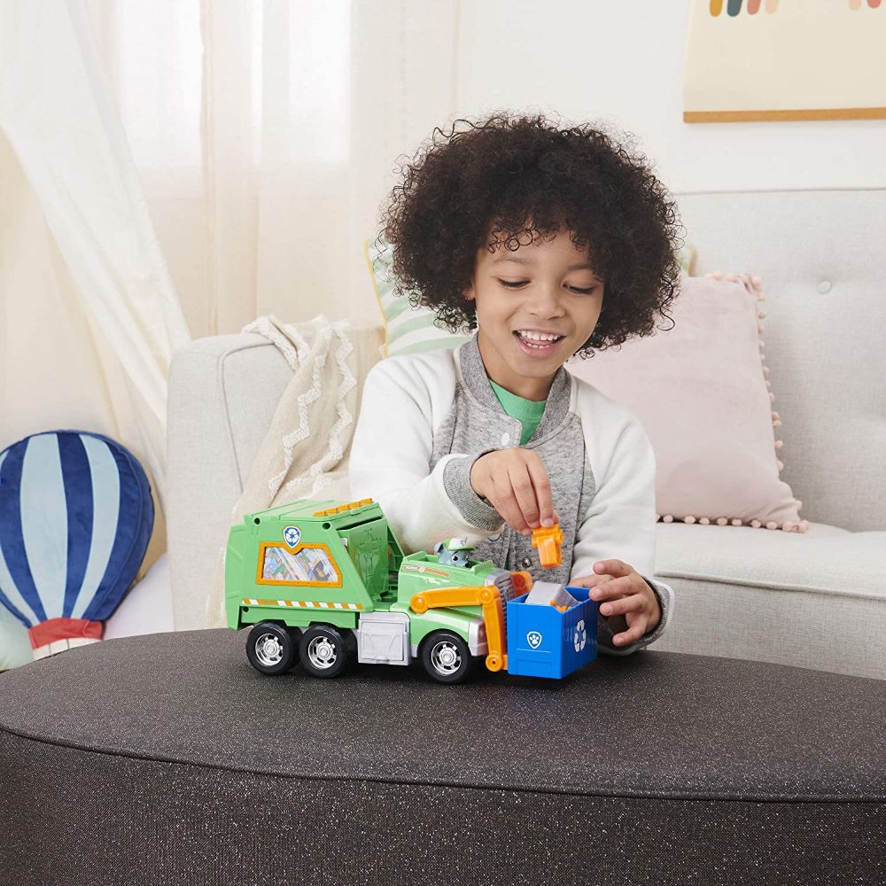 Paw Patrol, Rocky’s Reuse It Deluxe Truck with Collectible Figure and 3 Tools