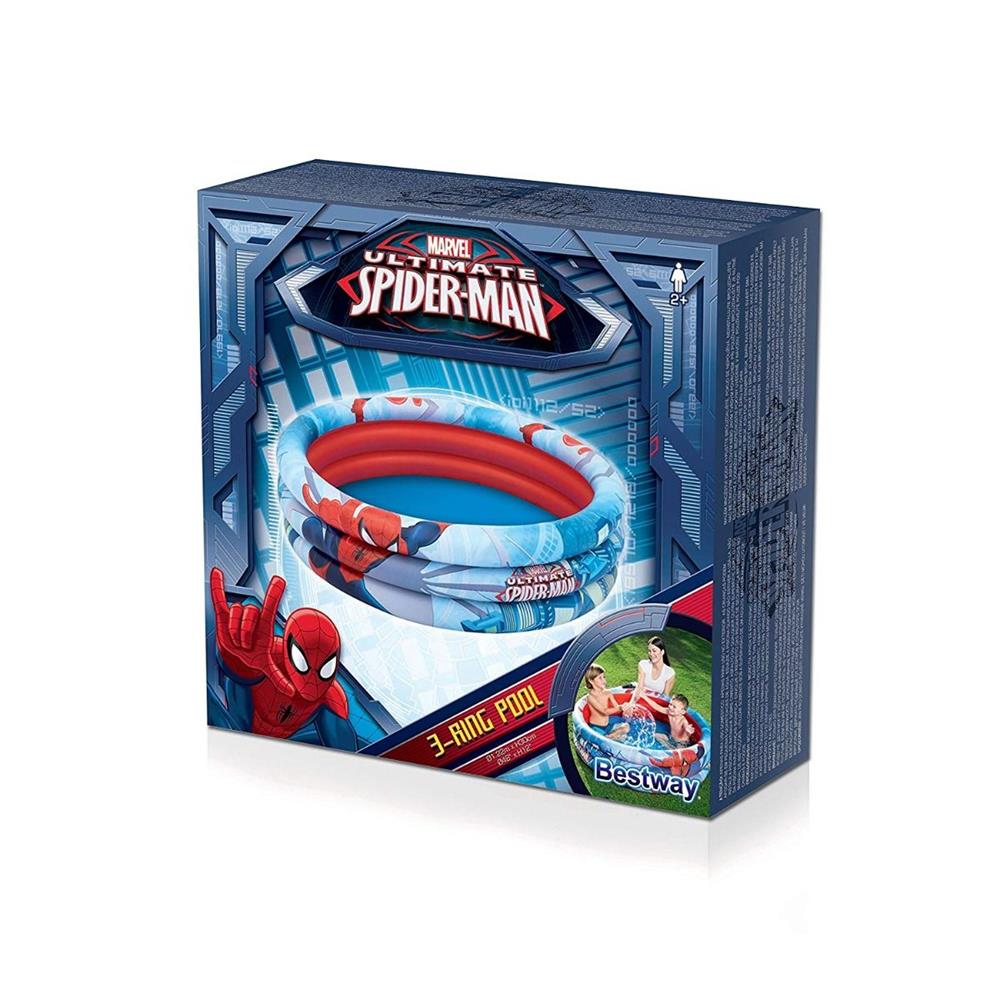 Bestway Spider-Man 1.22m X H30cm 3-Ring Pool  Image#1